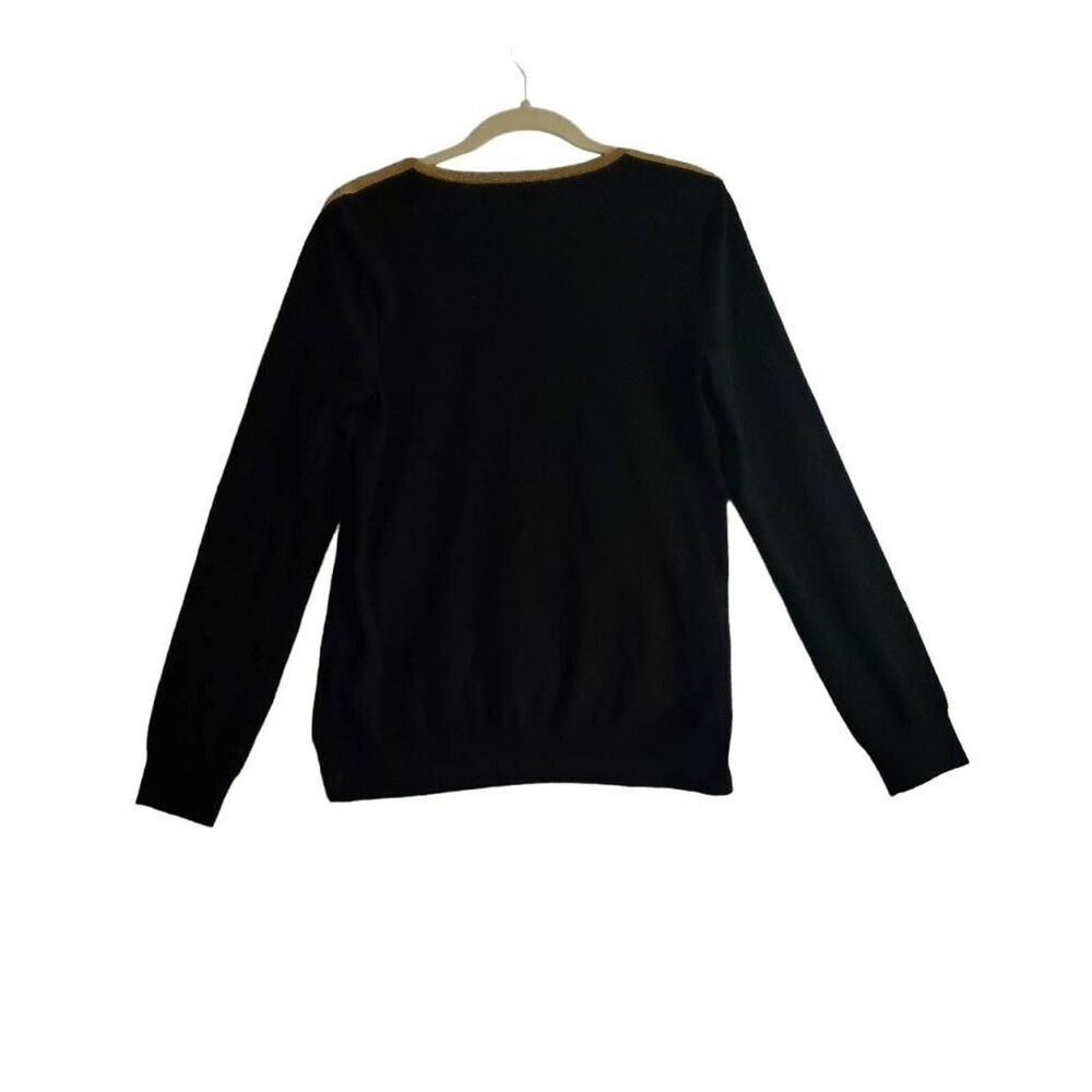 Lauren Ralph Lauren Women's Cotton Long Sleeve Gold Zipper Accents Sweater L - Picture 2 of 7